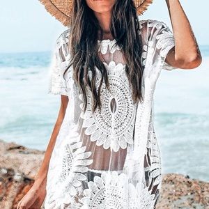 Boho floral cover up